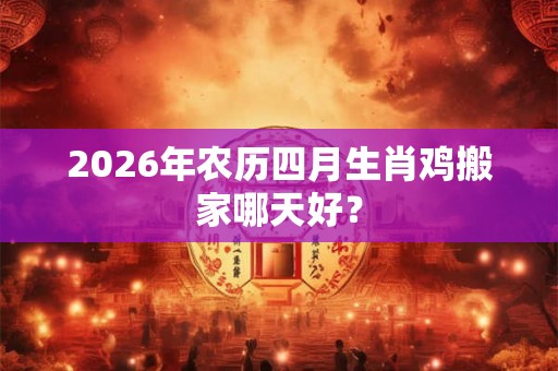 2026年农历四月生肖鸡搬家哪天好? 2026年农历四月生肖鸡搬家哪天好?