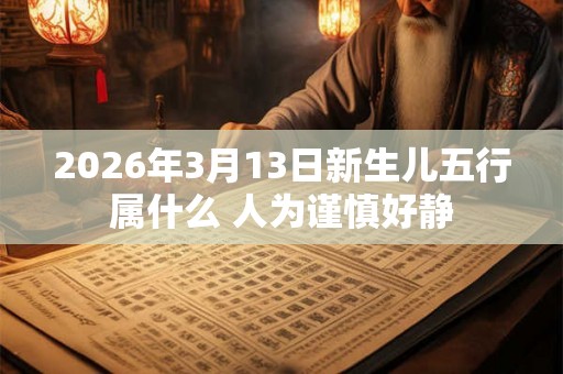 2026年3月13日新生儿五行属什么 人为谨慎好静
