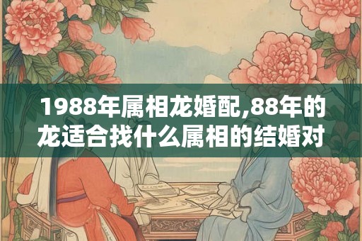 1988年属相龙婚配,88年的龙适合找什么属相的结婚对象