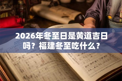 2026年冬至日是黄道吉日吗？福建冬至吃什么？