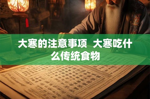 大寒的注意事项  大寒吃什么传统食物