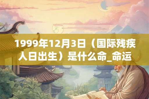 1999年12月3日（国际残疾人日出生）是什么命_命运如何
