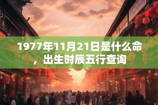 1977年11月21日是什么命，出生时辰五行查询