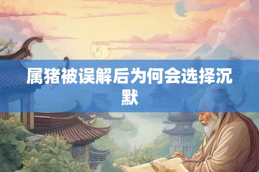 属猪被误解后为何会选择沉默