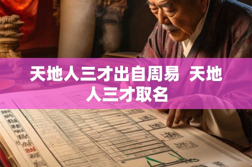 天地人三才出自周易  天地人三才取名