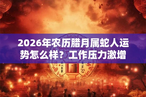 2026年农历腊月属蛇人运势怎么样？工作压力激增