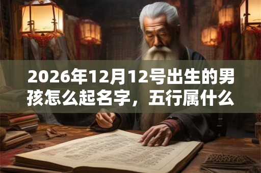 2026年12月12号出生的男孩怎么起名字，五行属什么
