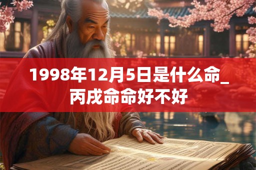 1998年12月5日是什么命_丙戌命命好不好