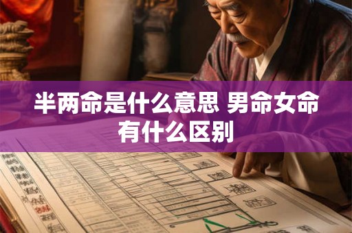 半两命是什么意思 男命女命有什么区别