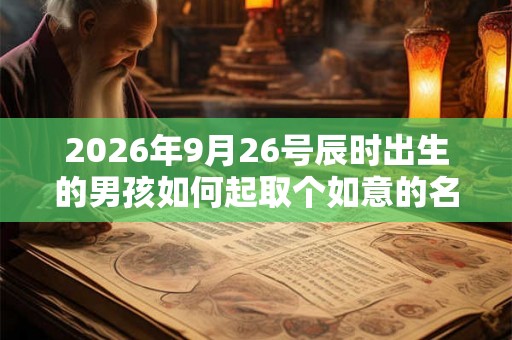 2026年9月26号辰时出生的男孩如何起取个如意的名字和五行属性