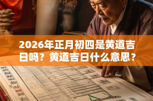 2026年正月初四是黄道吉日吗？黄道吉日什么意思？