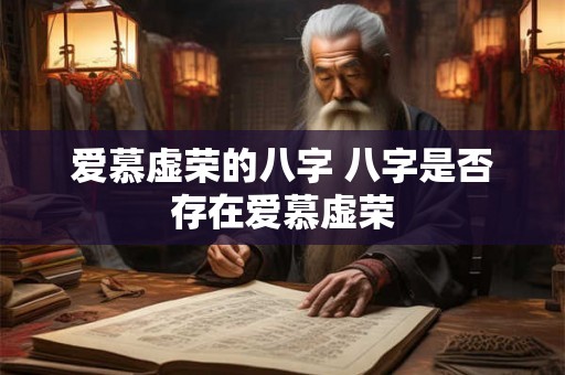 爱慕虚荣的八字 八字是否存在爱慕虚荣