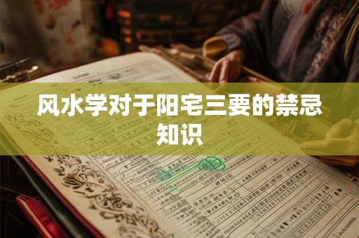风水学对于阳宅三要的禁忌知识