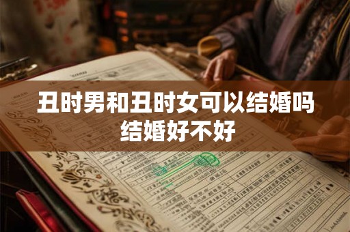 丑时男和丑时女可以结婚吗 结婚好不好