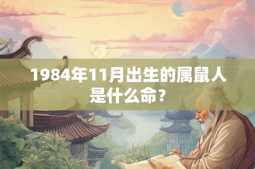 1984年11月出生的属鼠人是什么命？