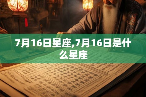 7月16日星座,7月16日是什么星座