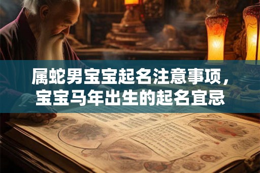 属蛇男宝宝起名注意事项，宝宝马年出生的起名宜忌