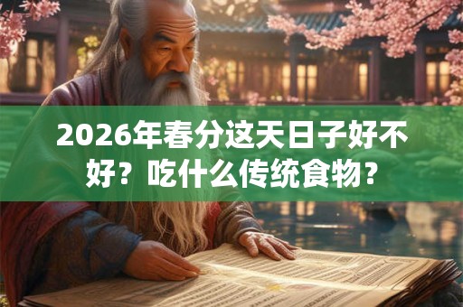 2026年春分这天日子好不好？吃什么传统食物？