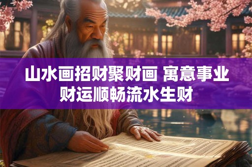山水画招财聚财画 寓意事业财运顺畅流水生财