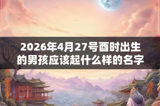 2026年4月27号酉时出生的男孩应该起什么样的名字