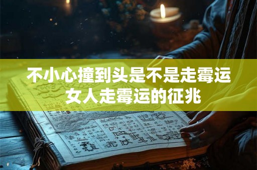 不小心撞到头是不是走霉运  女人走霉运的征兆