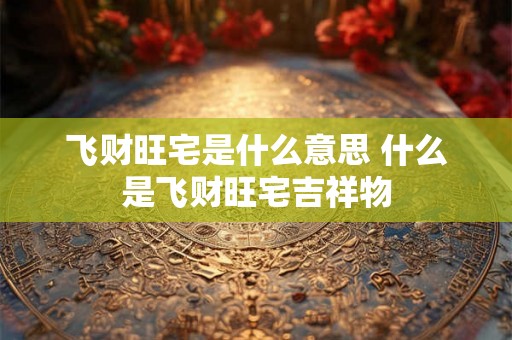 飞财旺宅是什么意思 什么是飞财旺宅吉祥物