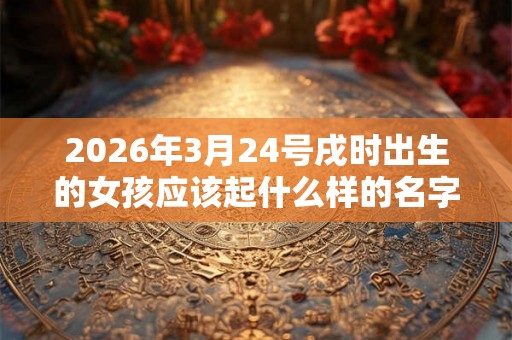 2026年3月24号戌时出生的女孩应该起什么样的名字