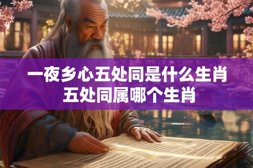 一夜乡心五处同是什么生肖 五处同属哪个生肖
