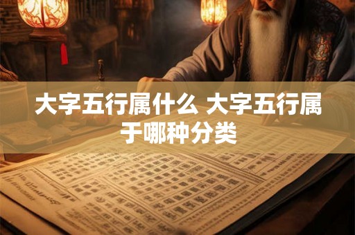 大字五行属什么 大字五行属于哪种分类 大字五行属什么 大字五行属于哪种分类