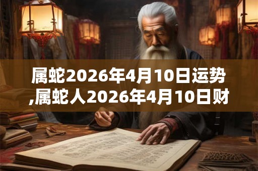 属蛇2026年4月10日运势,属蛇人2026年4月10日财运,生肖蛇2026年4月10日运势