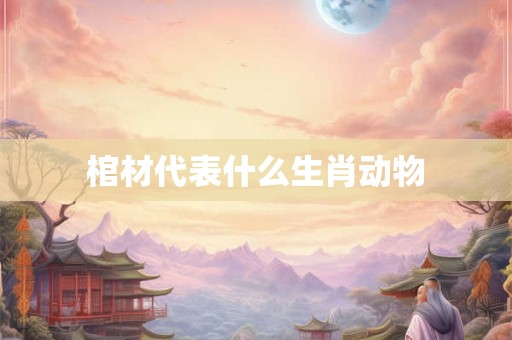 棺材代表什么生肖动物