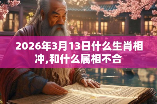 2026年3月13日什么生肖相冲,和什么属相不合