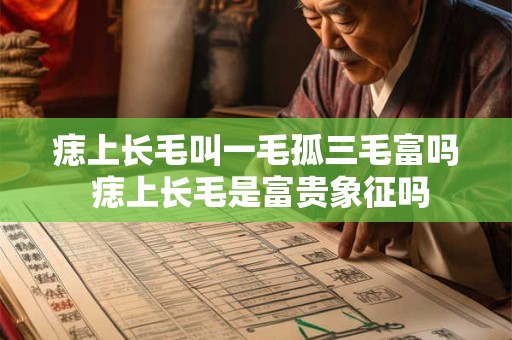 痣上长毛叫一毛孤三毛富吗 痣上长毛是富贵象征吗
