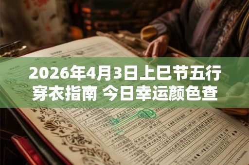 2026年4月3日上巳节五行穿衣指南 今日幸运颜色查询 2026年4月3日上巳节五行穿衣指南 今日幸运颜色查询