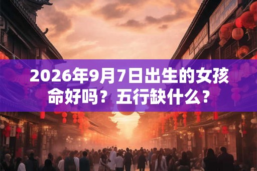 2026年9月7日出生的女孩命好吗？五行缺什么？