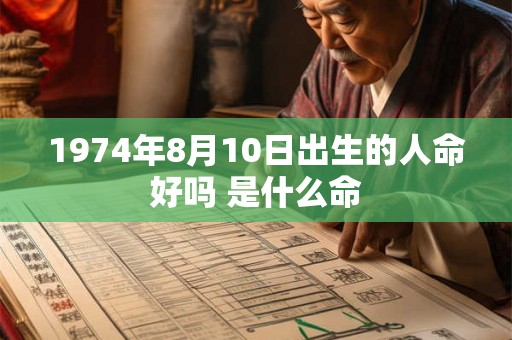1974年8月10日出生的人命好吗 是什么命
