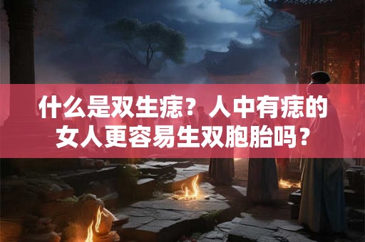 什么是双生痣？人中有痣的女人更容易生双胞胎吗？