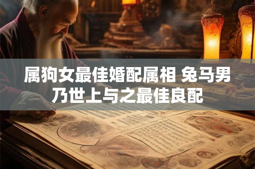 属狗女最佳婚配属相 兔马男乃世上与之最佳良配