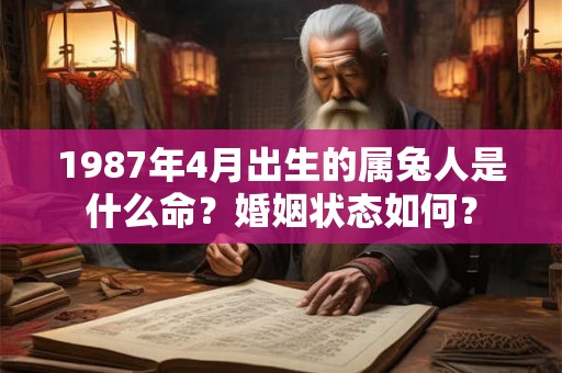 1987年4月出生的属兔人是什么命？婚姻状态如何？