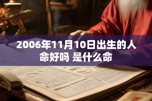 2006年11月10日出生的人命好吗 是什么命