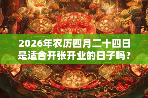 2026年农历四月二十四日是适合开张开业的日子吗？