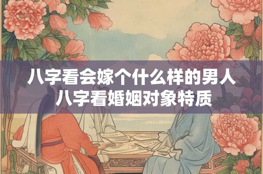 八字看会嫁个什么样的男人 八字看婚姻对象特质
