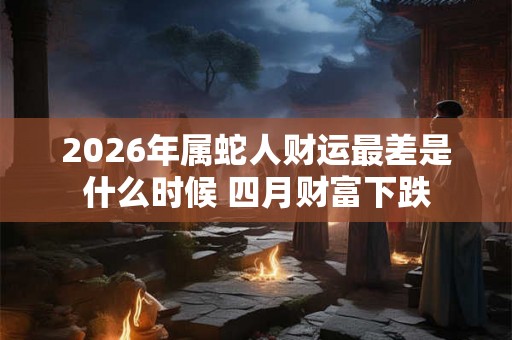2026年属蛇人财运最差是什么时候 四月财富下跌