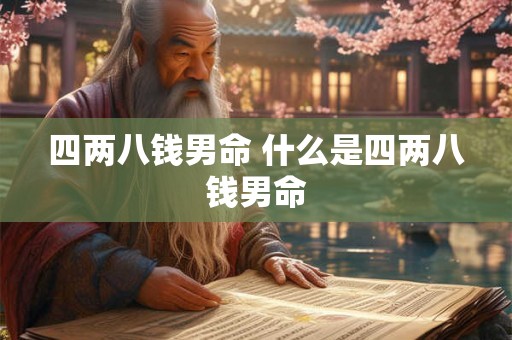 四两八钱男命 什么是四两八钱男命
