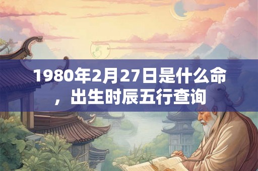 1980年2月27日是什么命，出生时辰五行查询