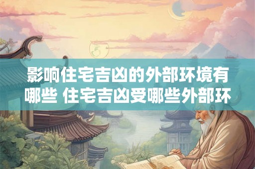 影响住宅吉凶的外部环境有哪些 住宅吉凶受哪些外部环境影响