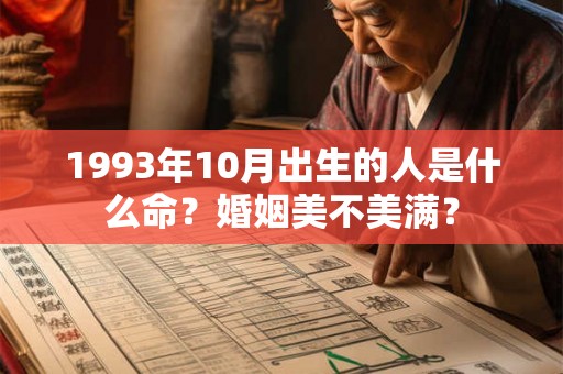 1993年10月出生的人是什么命?婚姻美不美满? 1993年10月出生的人是什么命?婚姻美不美满?