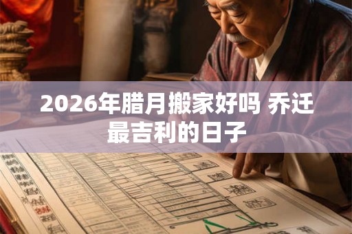 2026年腊月搬家好吗 乔迁最吉利的日子