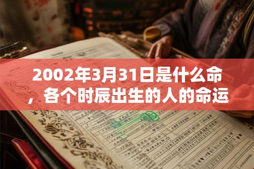 2002年3月31日是什么命，各个时辰出生的人的命运
