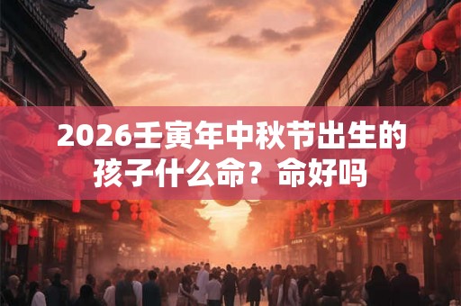 2026壬寅年中秋节出生的孩子什么命？命好吗